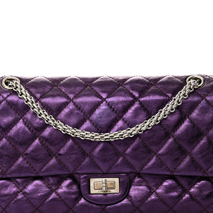 Chanel Metallic Aged Calfskin Quilted 2.55 Reissue 226 Flap Purple 8 of 10