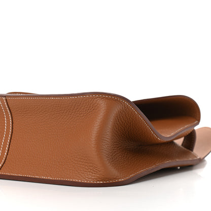 Hermes Taurillon Clemence Halzan 31 Gold 9 of 11