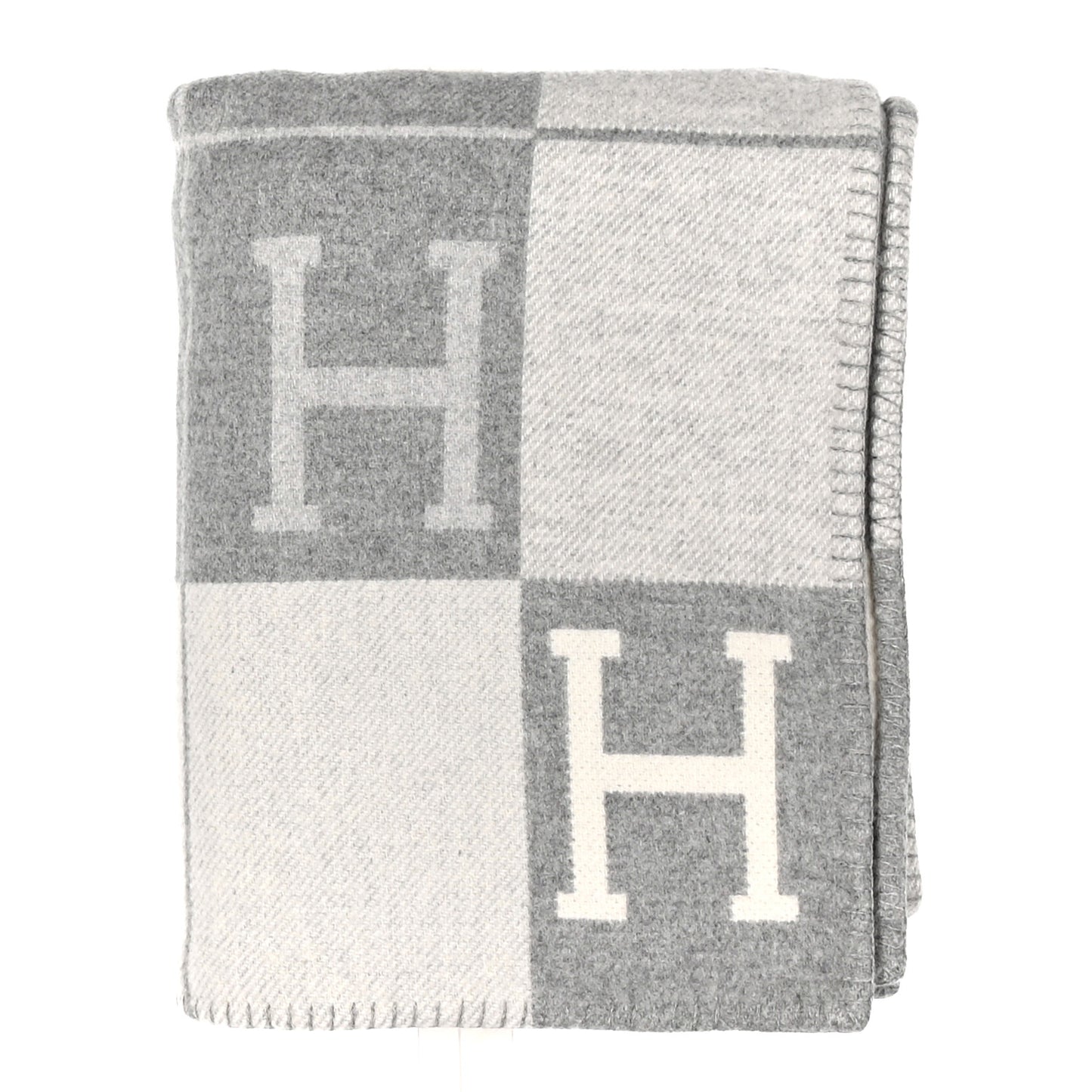 Wool Cashmere Avalon III Blanket Ecru Gris Clair