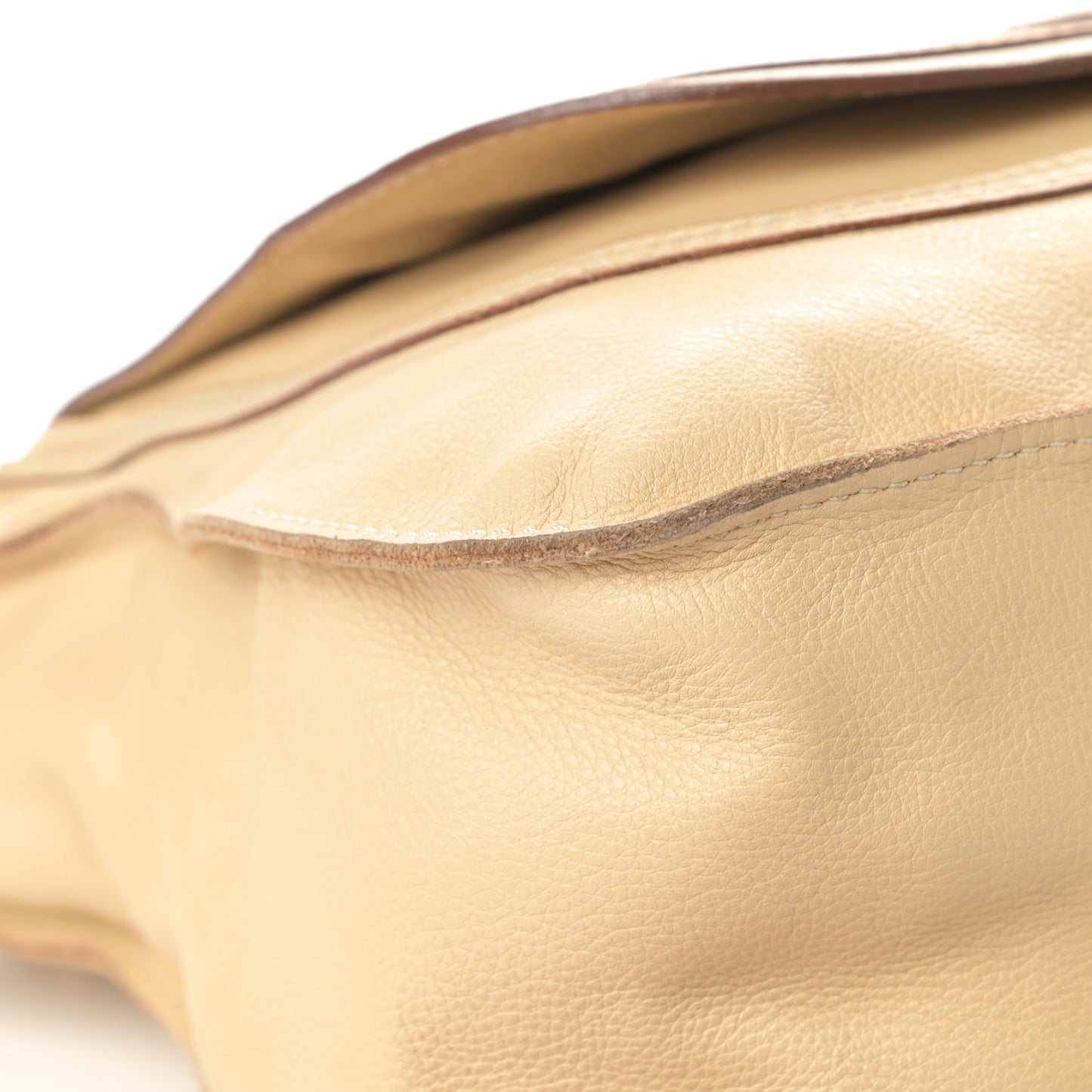 Calfskin Large Marcie Satchel Light Tan