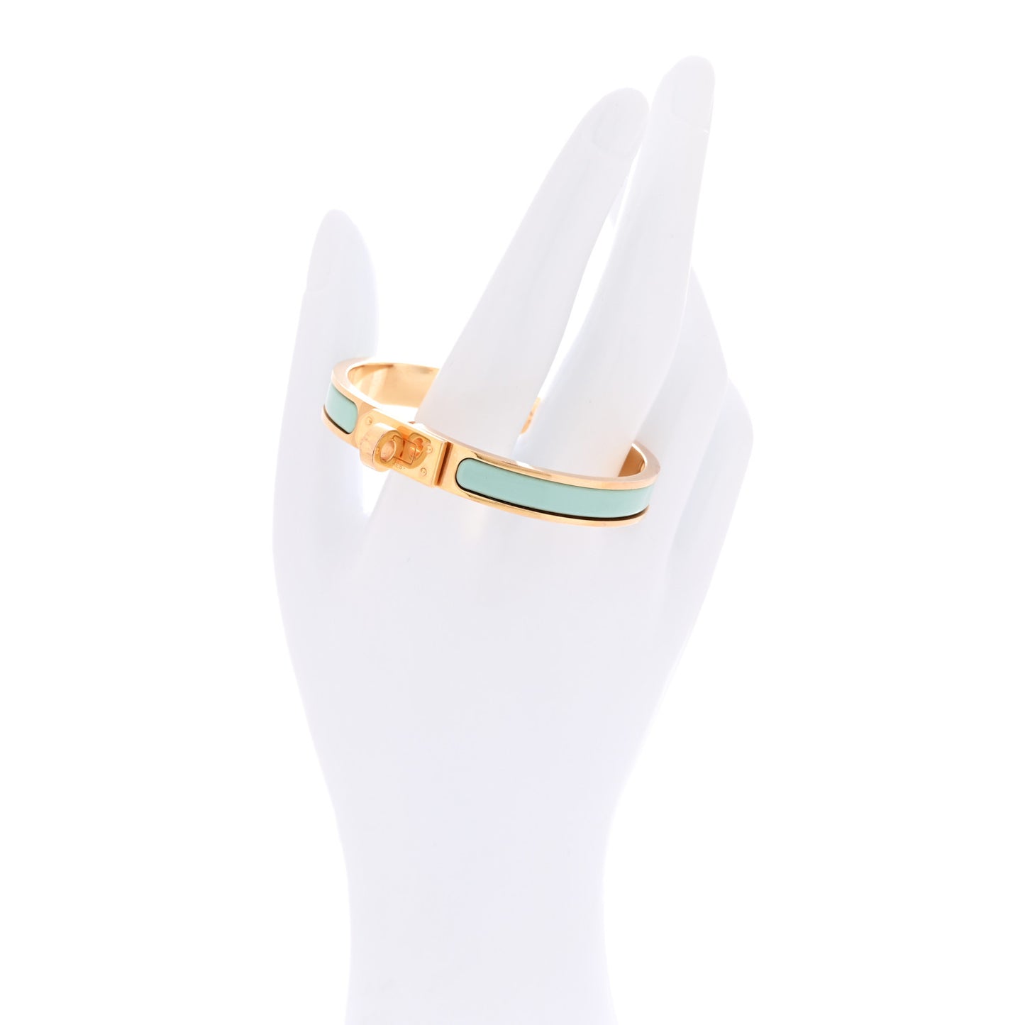Enamel Mini Clic Kelly Bracelet PM Aqua