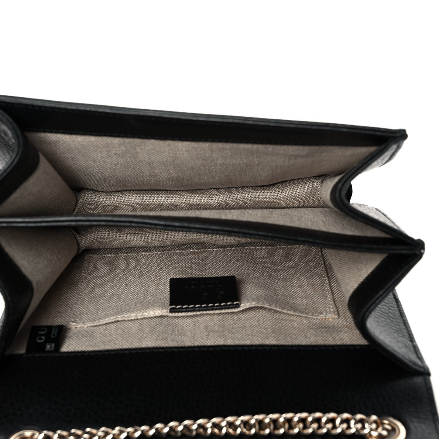 Dollar Calfskin Small Interlocking G Shoulder Bag Black