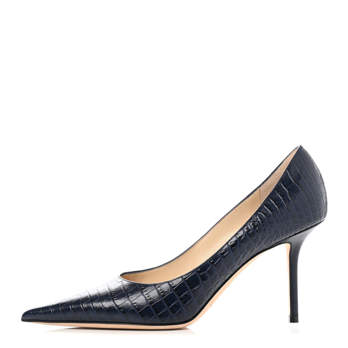 Crocodile Embossed Calfskin Love 85 Pump 39.5 Blue