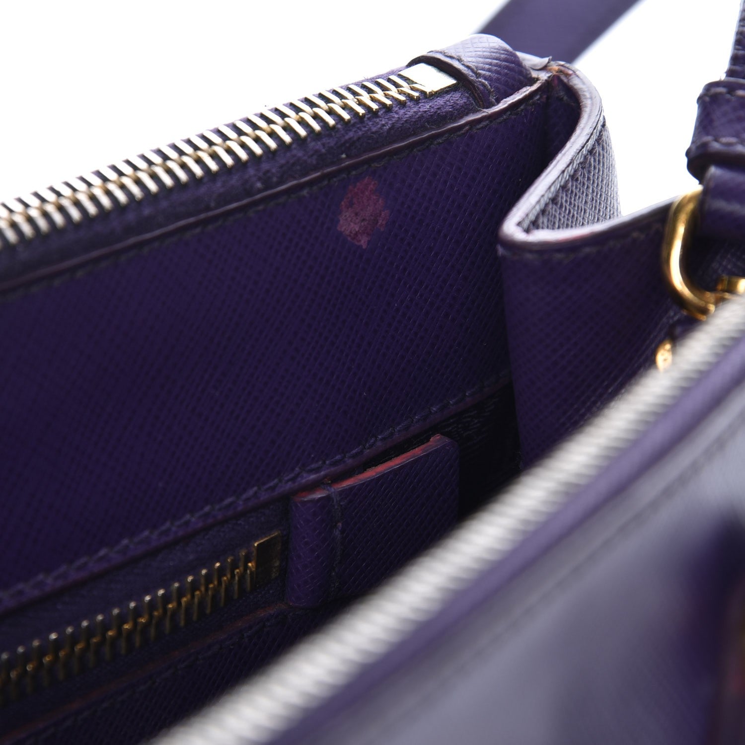 Prada Saffiano Small Galleria Double Zip Tote Viola 11 of 17