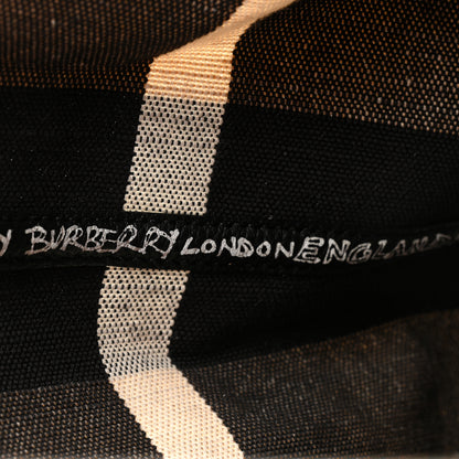 Burberry Coated Canvas Mega Check Medium Doodle Tote Black White 6 of 15