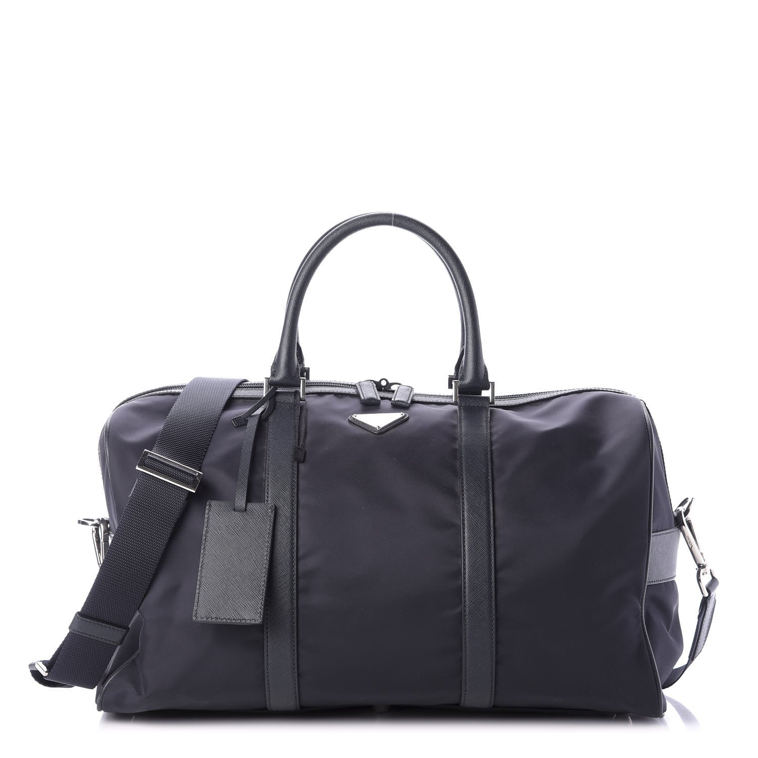 Prada Tessuto Nylon Saffiano Viaggio Duffle Baltico 1 of 11