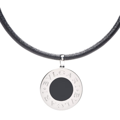 Bulgari Stainless Steel 18K Yellow Gold Black Onyx Mother of Pearl BVLGARI BVLGARI Cord Pendant Necklace 4 of 4