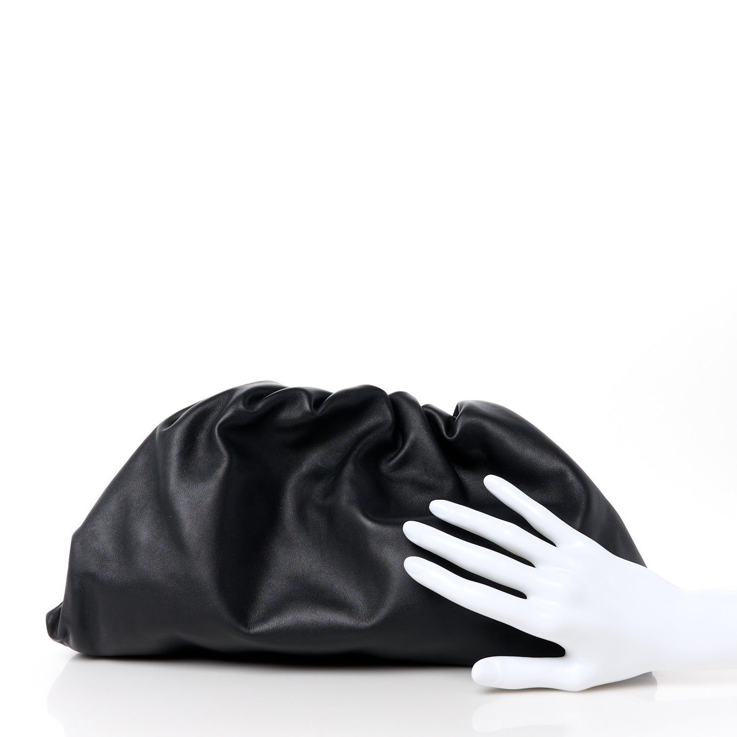 Smooth Butter Calf The Pouch Oversized Clutch Black