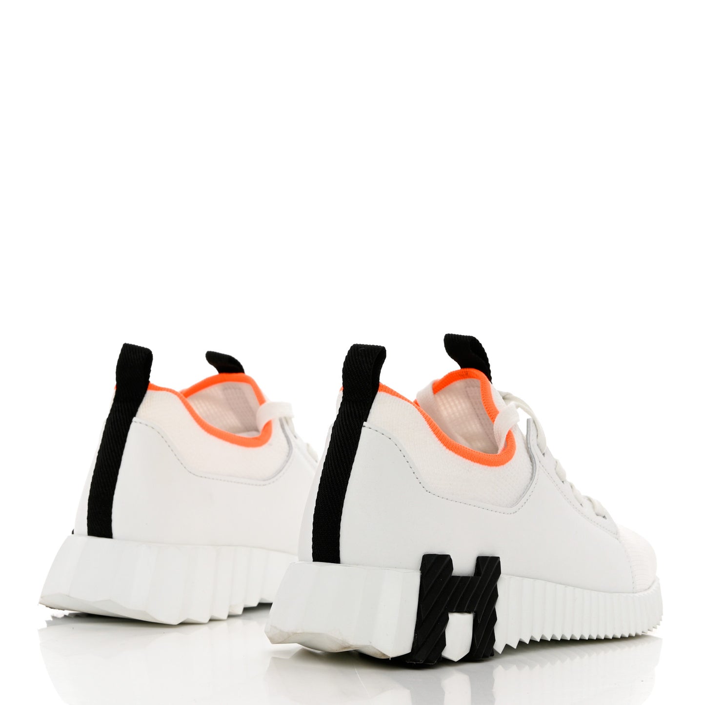Knit Calfskin Depart Sneakers 36.5 White