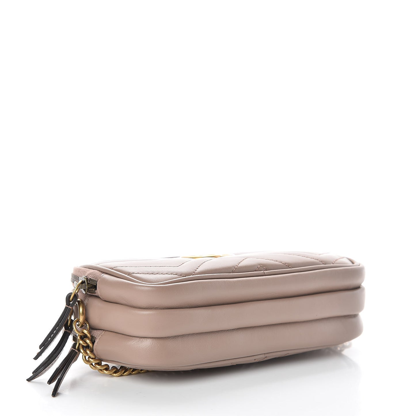 Calfskin Matelasse Mini GG Marmont Chain Crossbody Bag Porcelain Rose