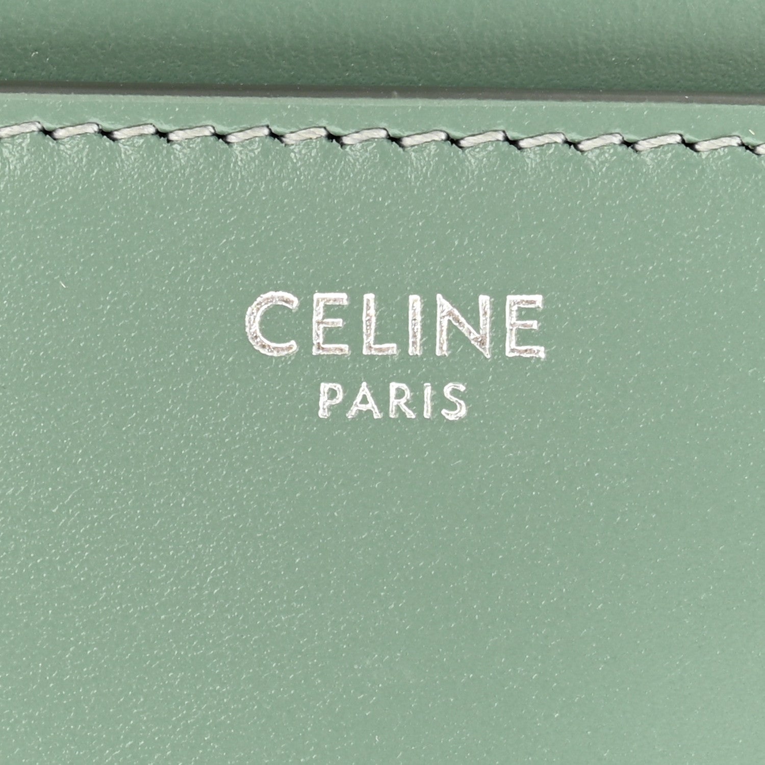 Celine Satinated Calfskin Small 16 Top Handle Bag Celadon 7 of 13
