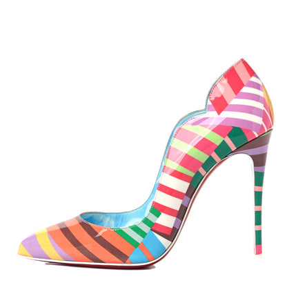 Christian Louboutin Patent Striped Hot Chick 100 Pumps 37 Multicolor 1 of 7