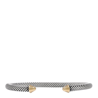 David Yurman Sterling Silver 14K Yellow Gold 5mm Cable Classics Bracelet 1 of 4
