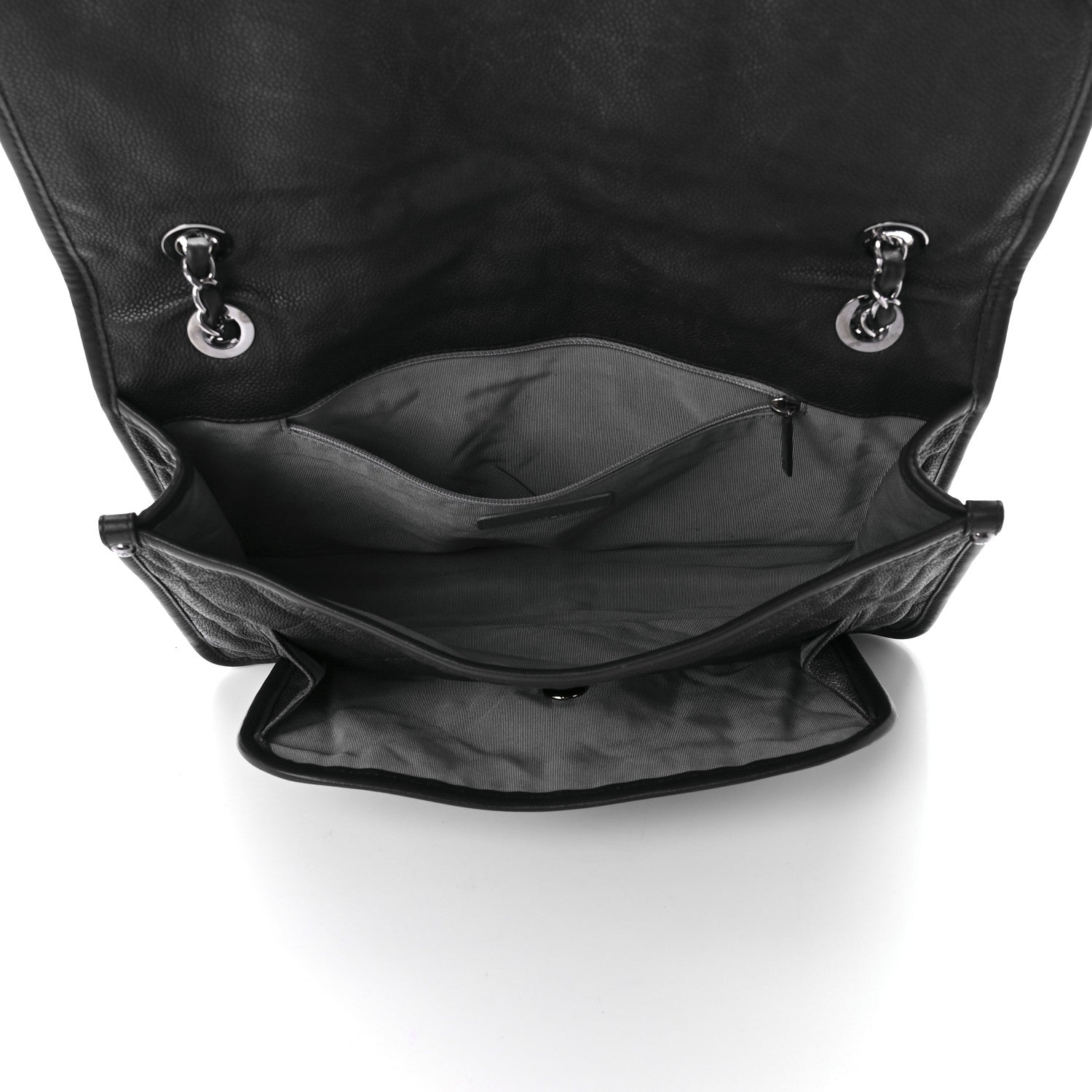 Chanel Caviar Quilted Large French Riviera Flap Black 5 of 12