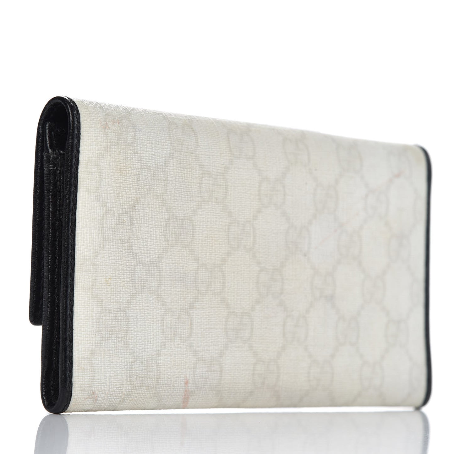 GG Plus Monogram Continental Wallet Black White