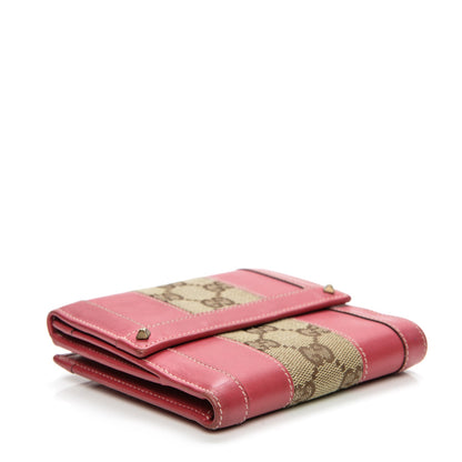 Gucci Calfskin Monogram Compact Wallet Pink 4 of 9