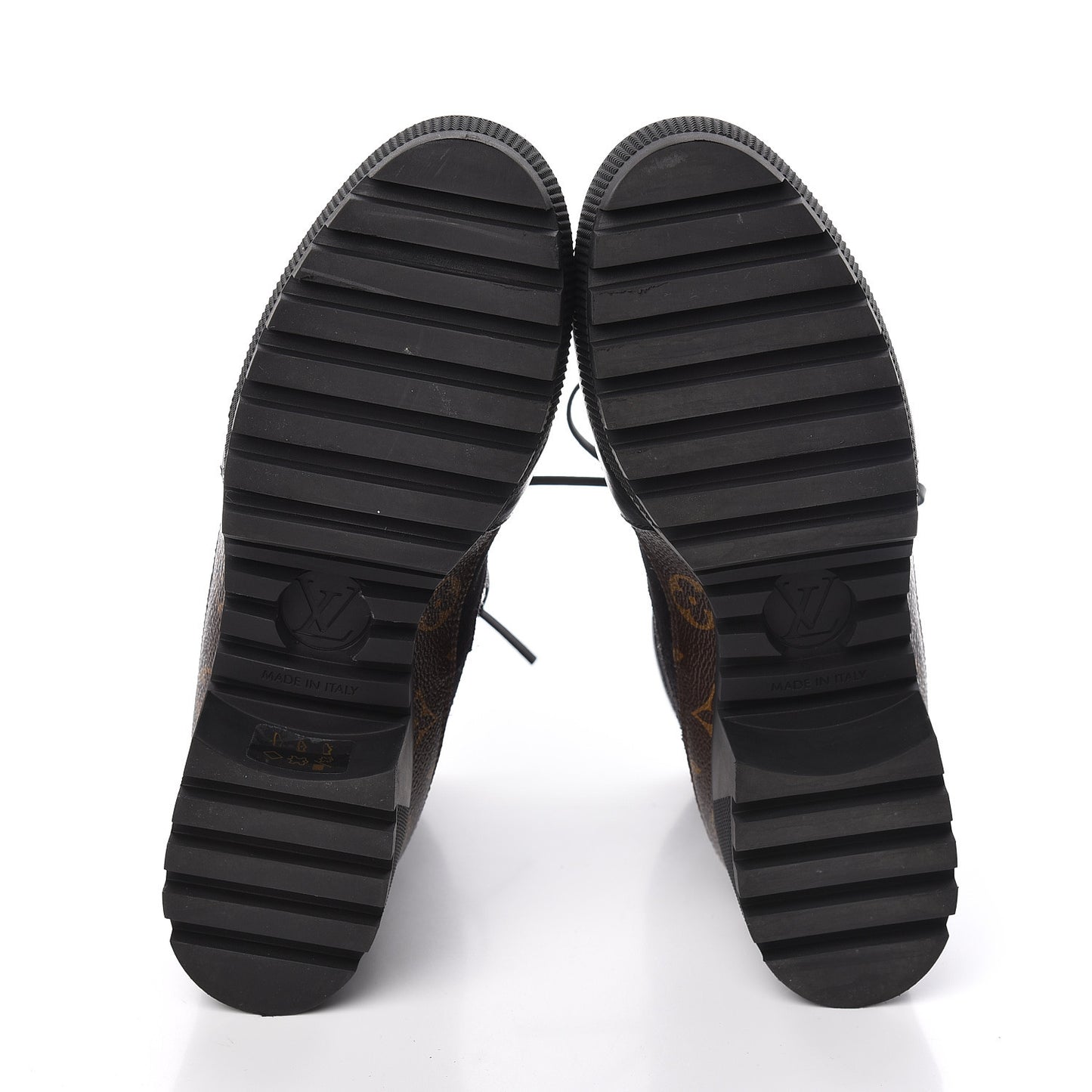 Suede Calfskin Monogram Laureate Platform Desert Boots 40 Black