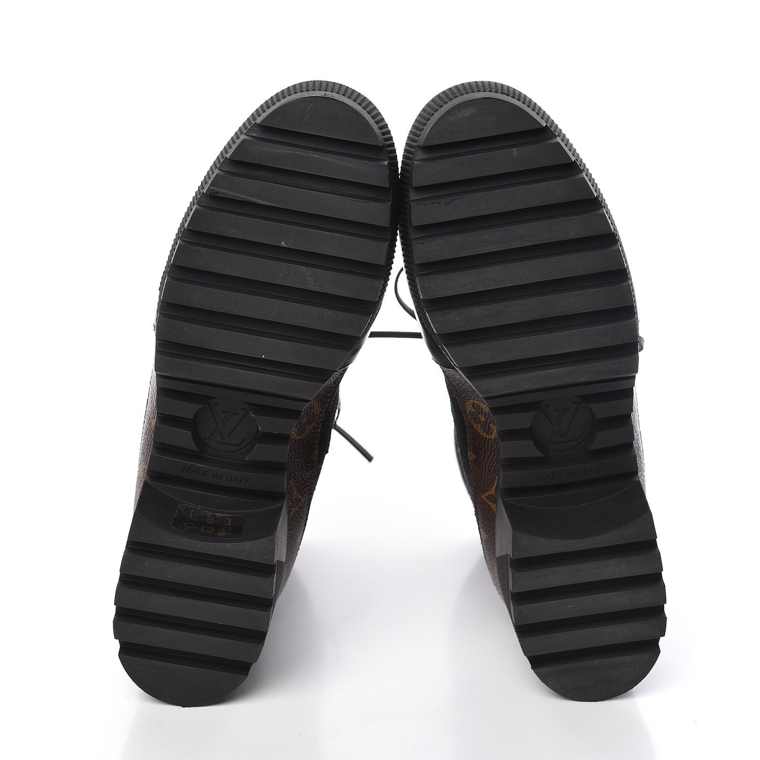 Louis Vuitton Suede Calfskin Monogram Laureate Platform Desert Boots 40 Black 5 of 9