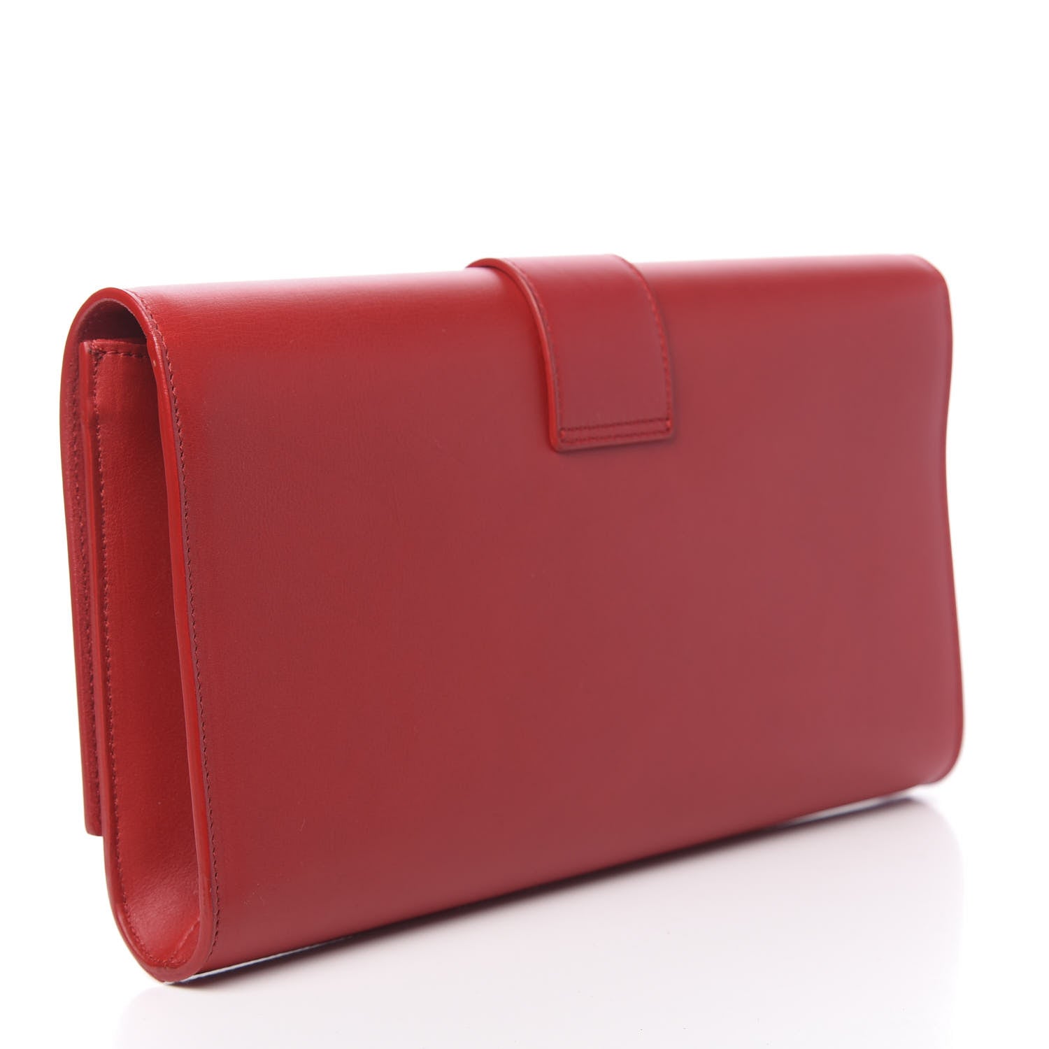 Saint Laurent Calfskin Classic Y Ligne Clutch Red 3 of 10