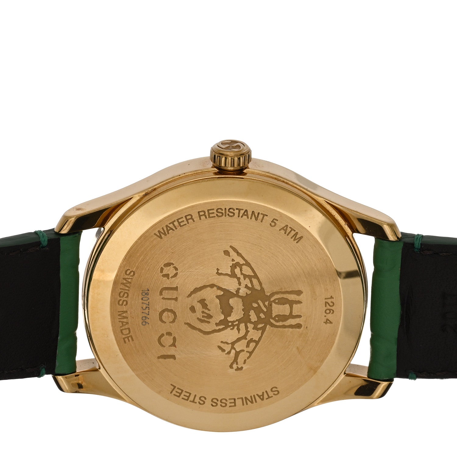 Gucci Stainless Steel Calfskin 38mm G-Timeless Quartz Watch Green 4 of 4