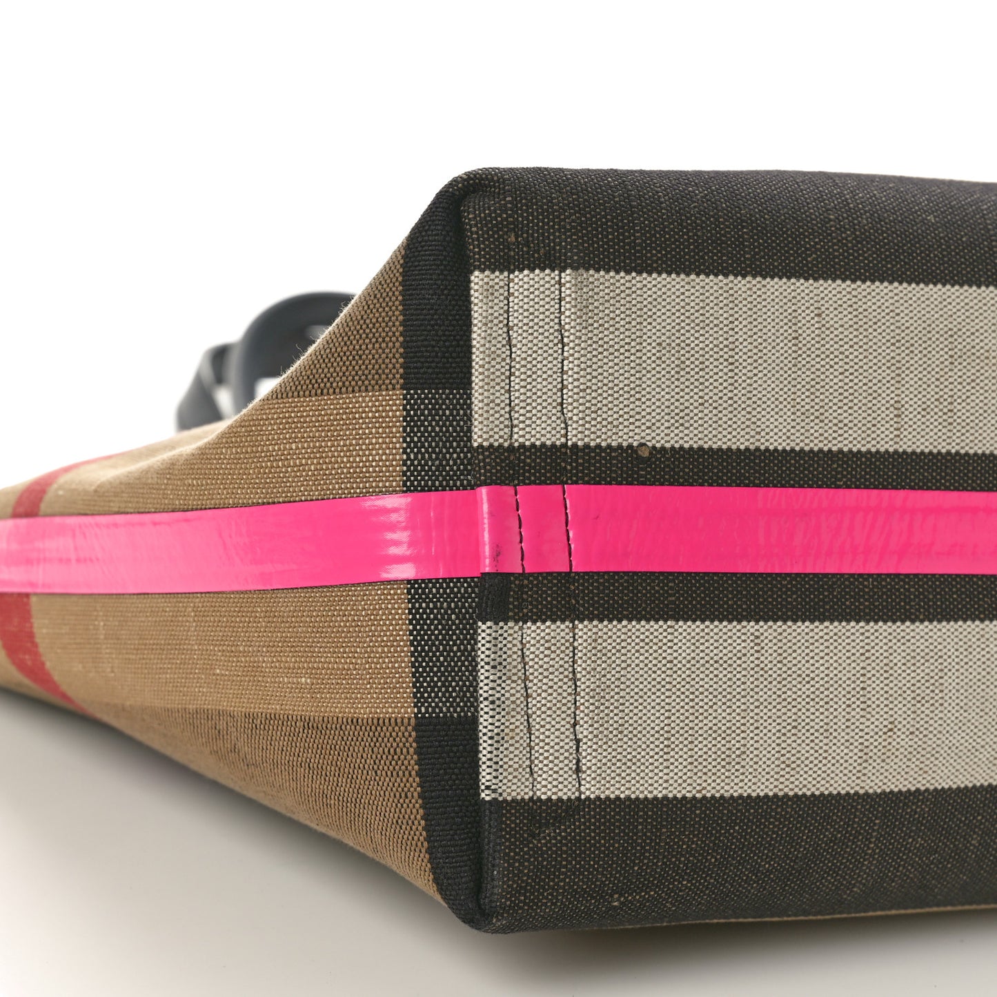 Canvas Mega Check The Giant Reversible Tote Black Neon Pink