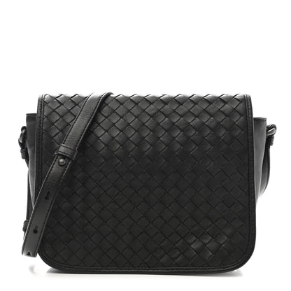 Bottega Veneta Nappa Intrecciato Flap Crossbody Black 1 of 14