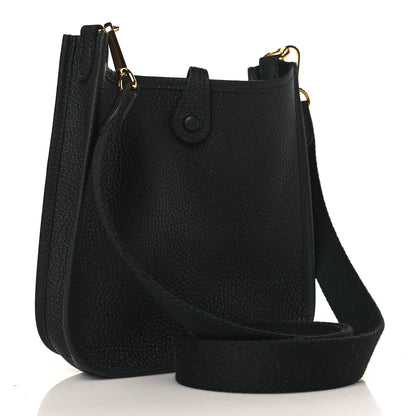 Hermes Taurillon Clemence Evelyne TPM Black 3 of 10