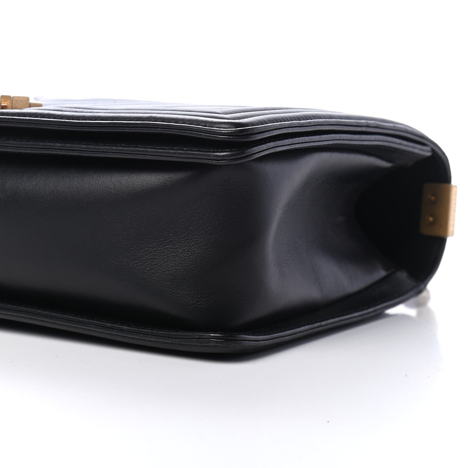 Chanel Calfskin Chevron Quilted New Medium Boy Flap Black 9 of 11