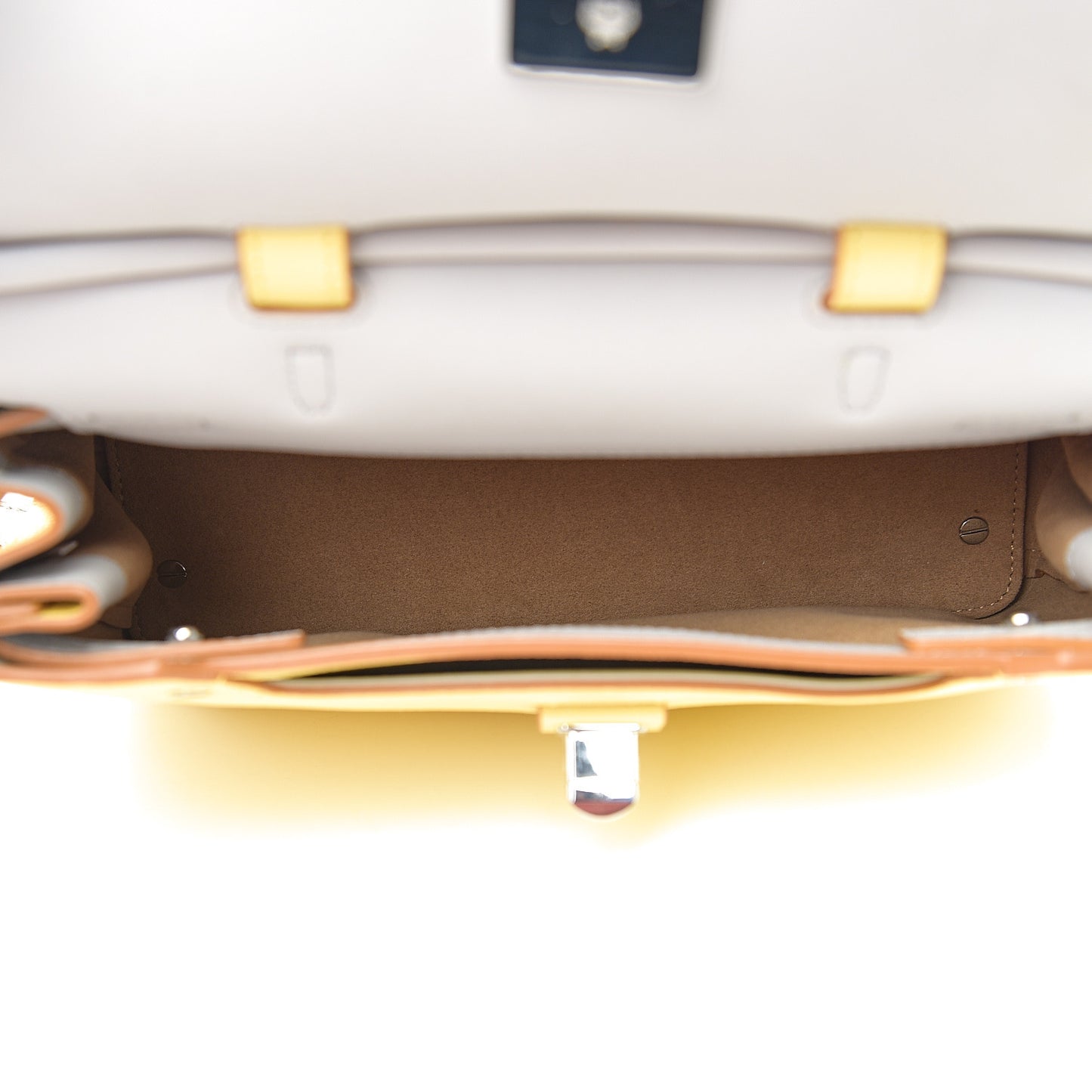 Pebbled Calfskin Medium Milla Backpack Custard Yellow