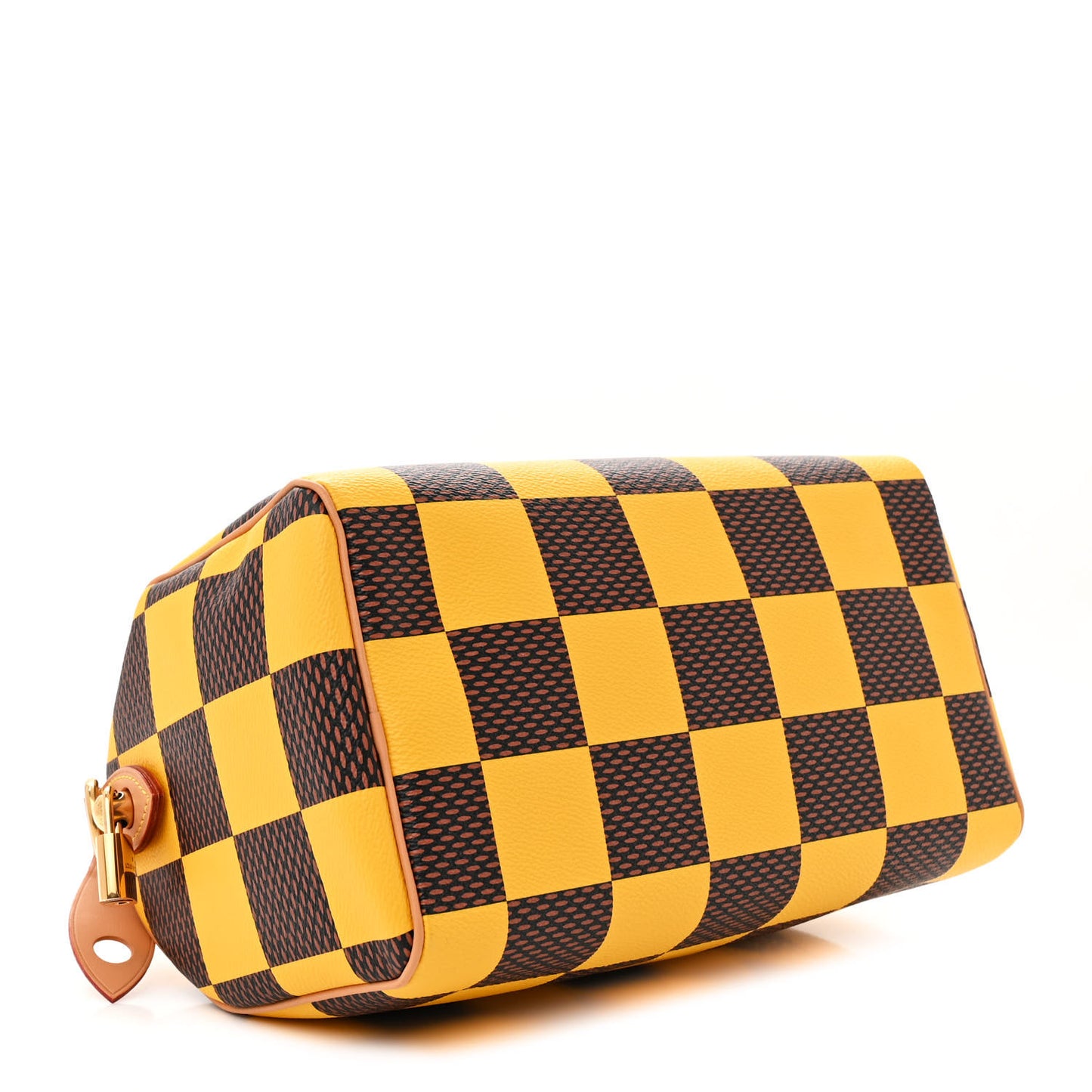 Damier Pop Speedy Bandouliere 25 Jaune Mat