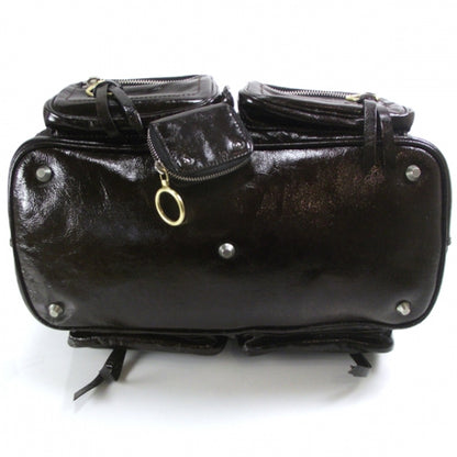 Chloe Crinkled Patent Betty Shoulder Bag Brown 4 of 14