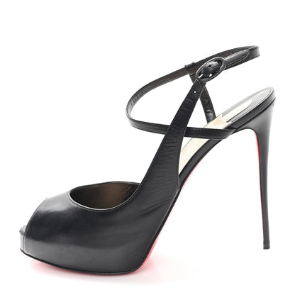 Christian Louboutin Kid Jenlove Alta 120 Pumps 41 Black 1 of 9