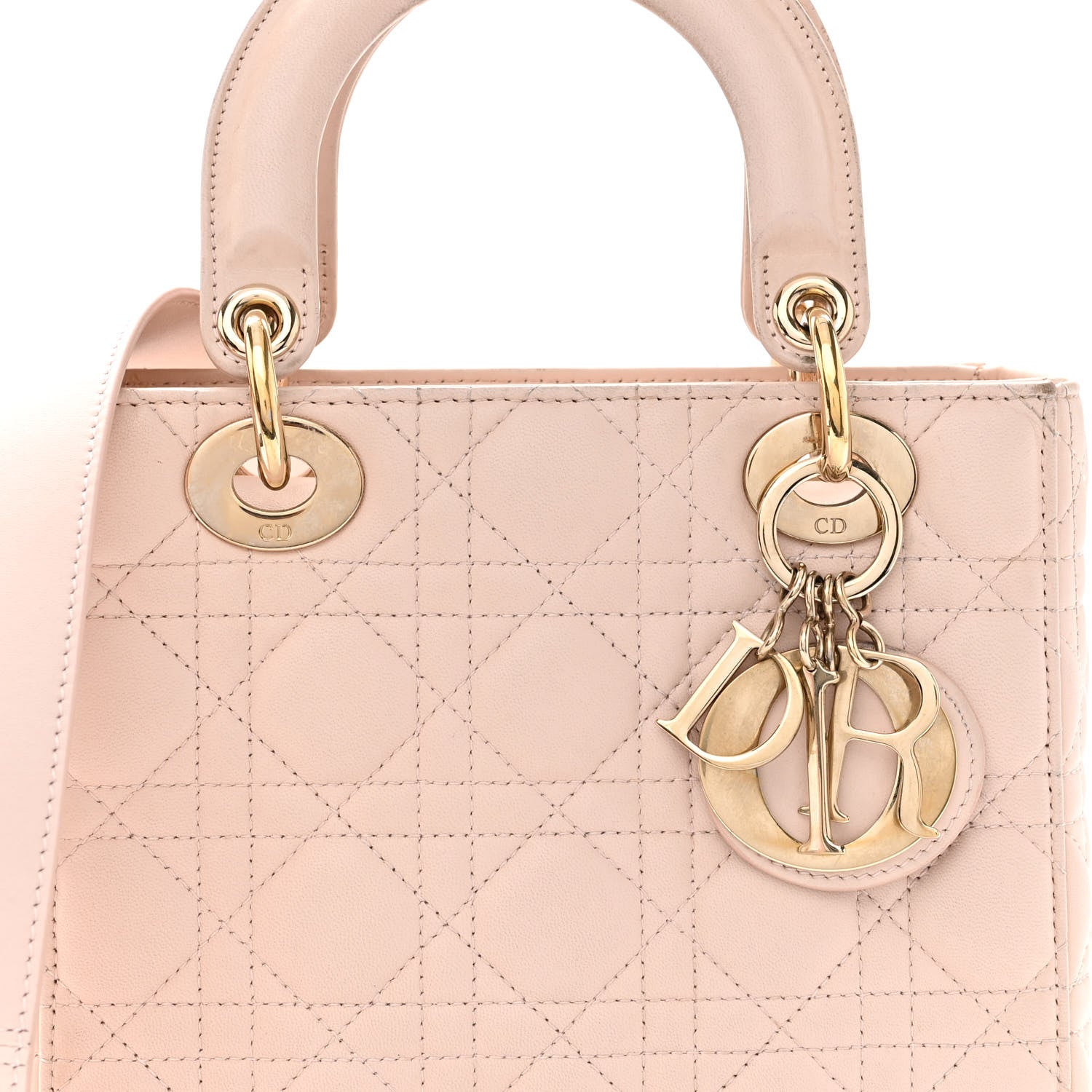 Christian Dior Lambskin Cannage Small My ABCDior Lady Dior Pink 7 of 11