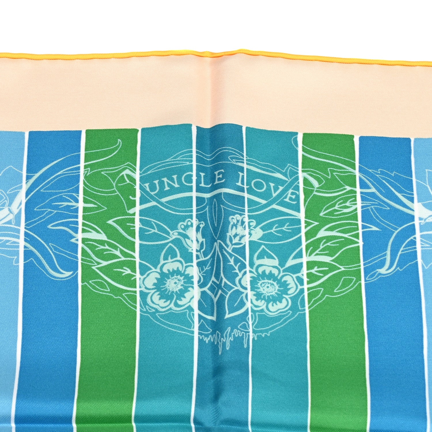 Hermes Silk Jungle Love Rainbow Scarf 90 Vert Rose Multicolor 5 of 6