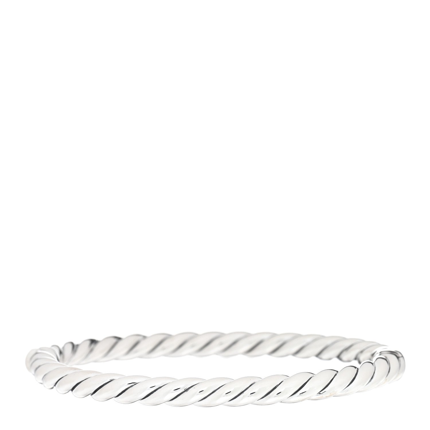 David Yurman Sterling Silver 5mm Sculpted Cable Bracelet 1 of 4