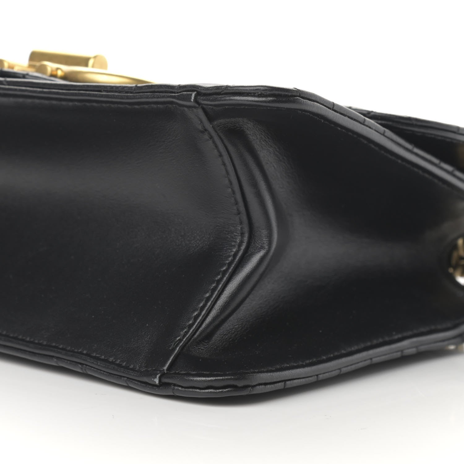 Salvatore Ferragamo Calfskin Quilted Gancini Flap Bag Black 10 of 12