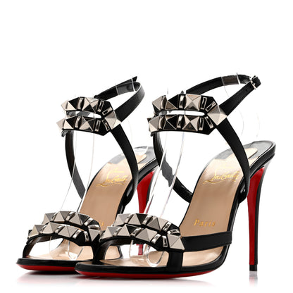 Christian Louboutin Kid Studded Galerietta 100 Sandals 37 Black 4 of 8