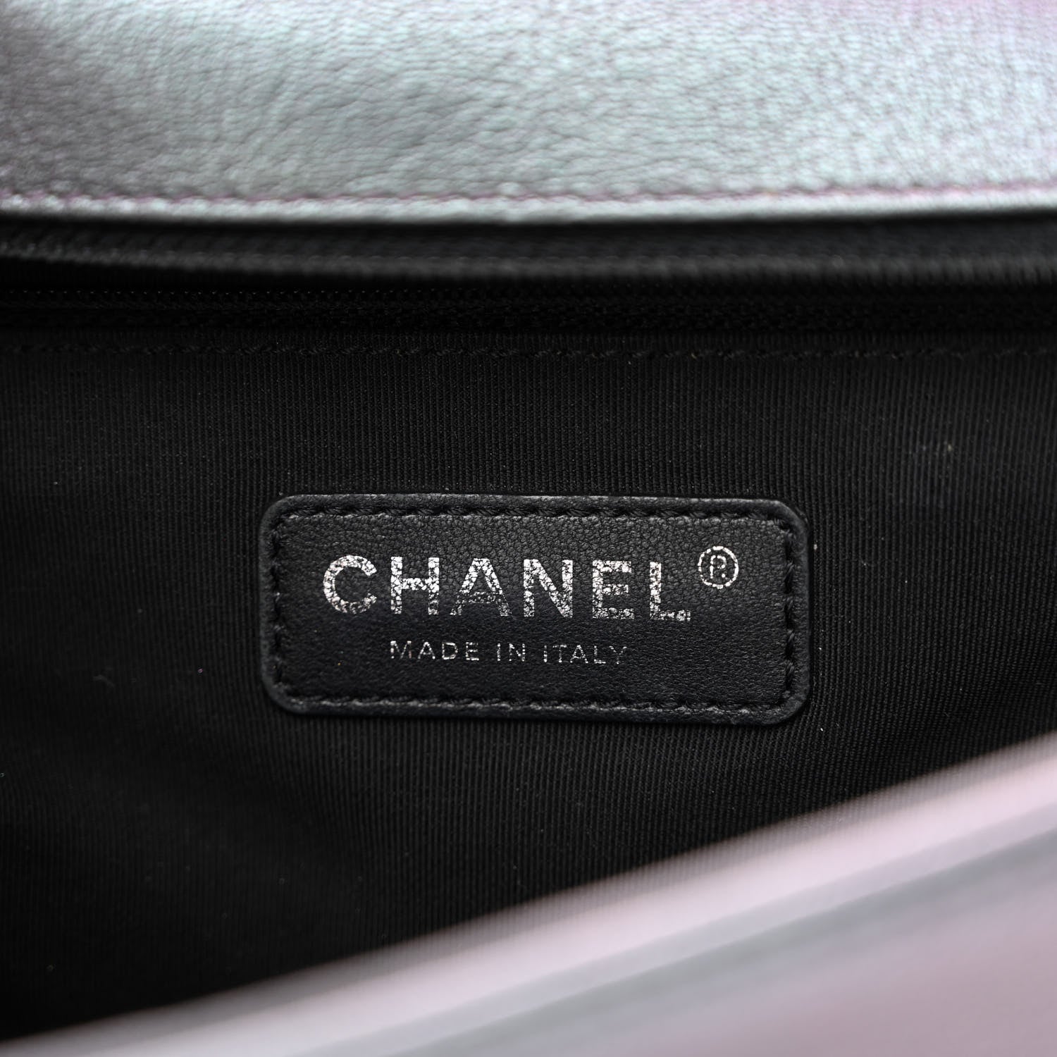 Chanel Iridescent Goatskin Quilted New Medium Boy Flap Purple 6 of 14
