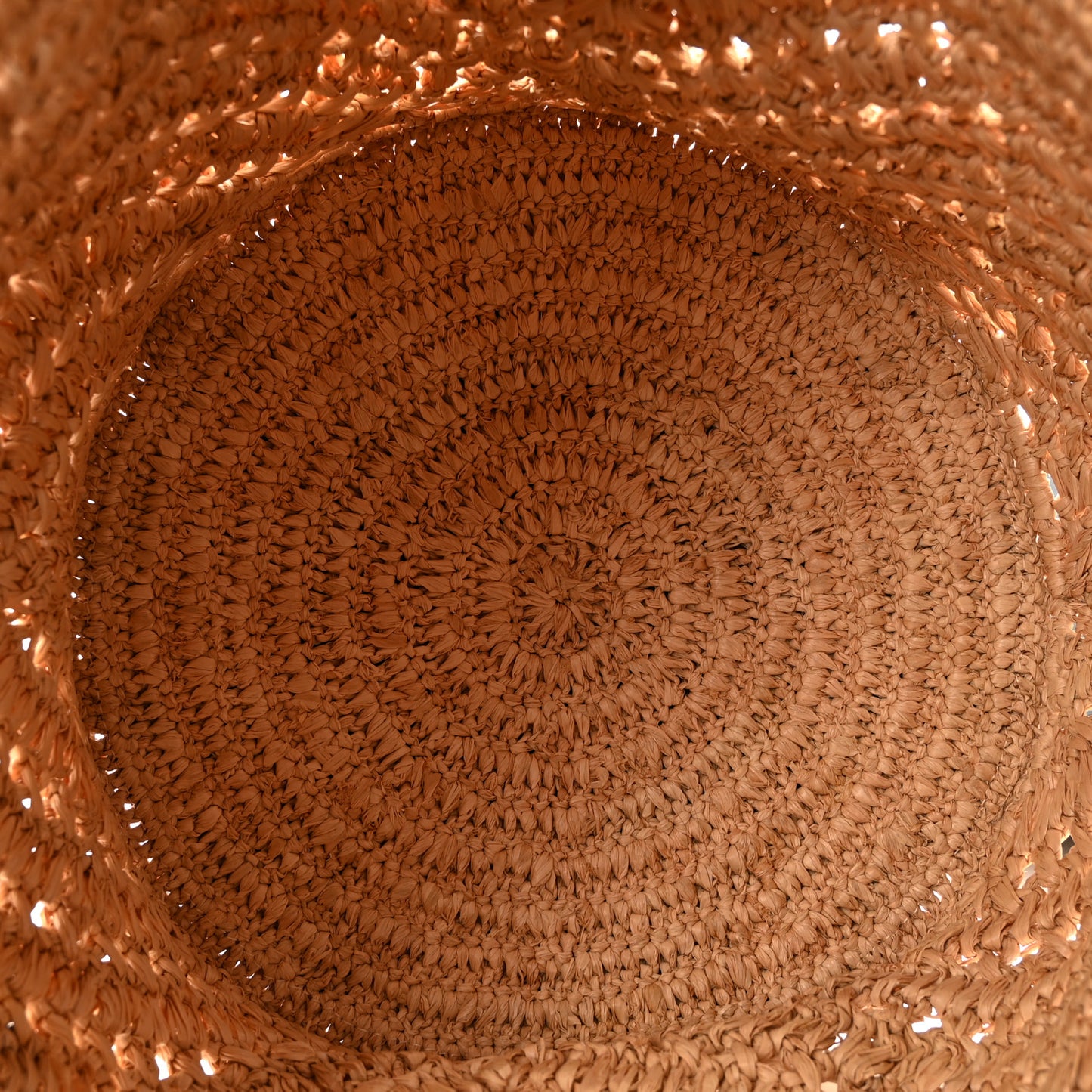 Raffia Calfskin Large Panier Tote Naturel