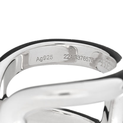 Hermes Sterling Silver PM Osmose Ring 53 6.5 5 of 5
