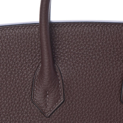 Hermes Togo Birkin 25 Chocolate 10 of 33