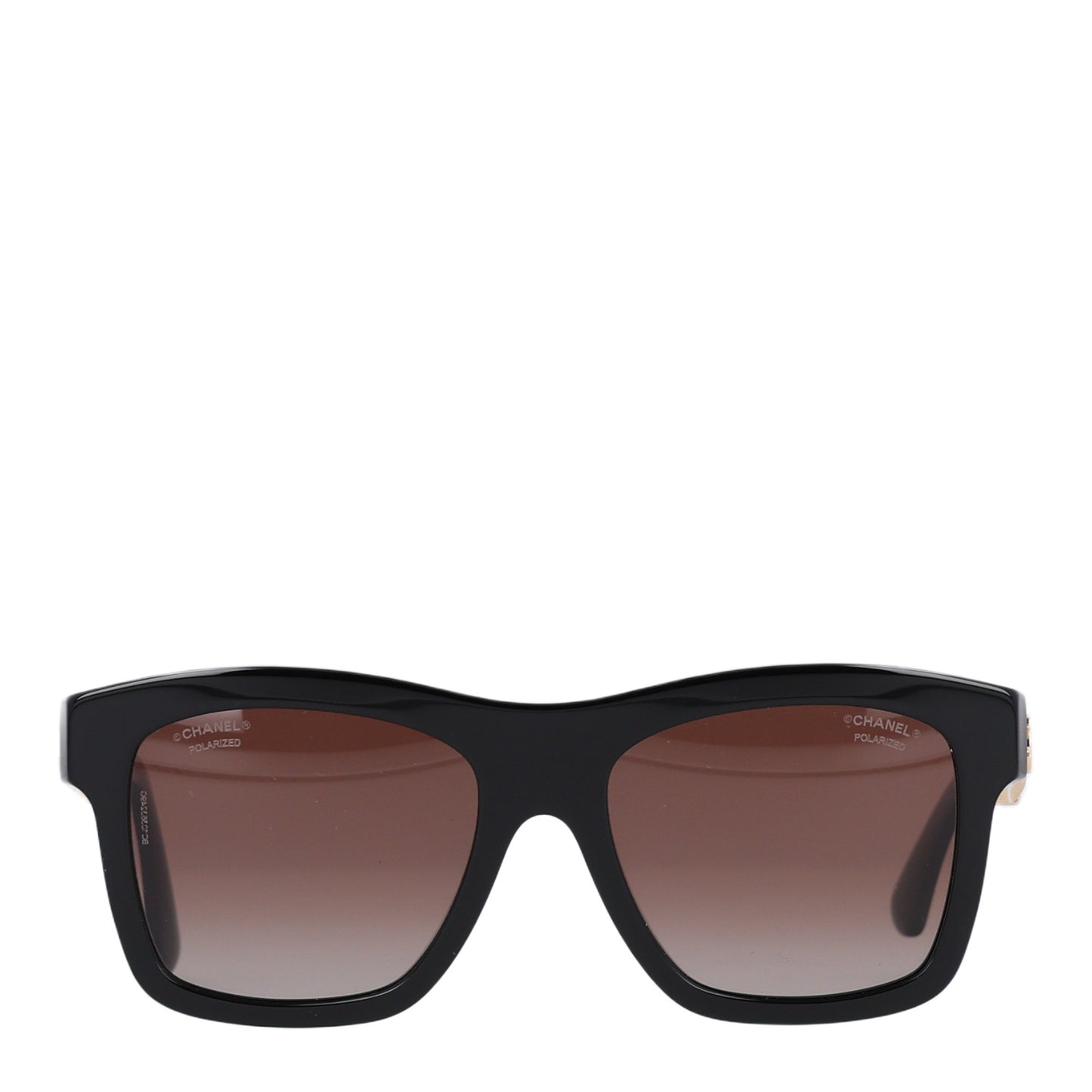 Acetate Metal Polarized Square Sunglasses 5533 Black