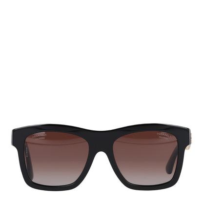 Chanel Acetate Metal Polarized Square Sunglasses 5533 Black 2 of 8