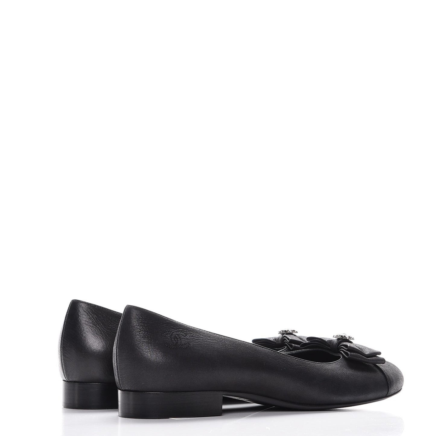 Buffalo Glitter Bow Ballerina Flats 38.5 Black