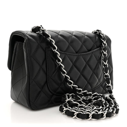 Chanel Lambskin Quilted Mini Rectangular Flap Black 3 of 11