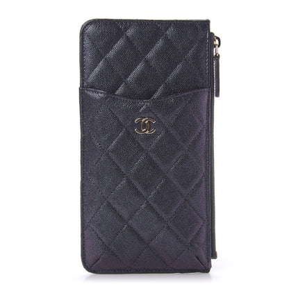 Chanel Iridescent Caviar Quilted Classic iPhone Pouch Black 1 of 8