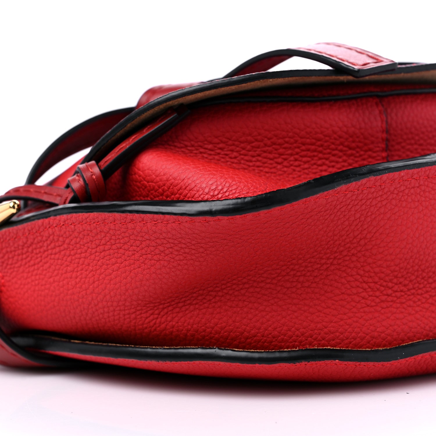 Loewe Grained Calfskin Small Gate Crossbody Bag Scarlet Burnt Red 7 of 8