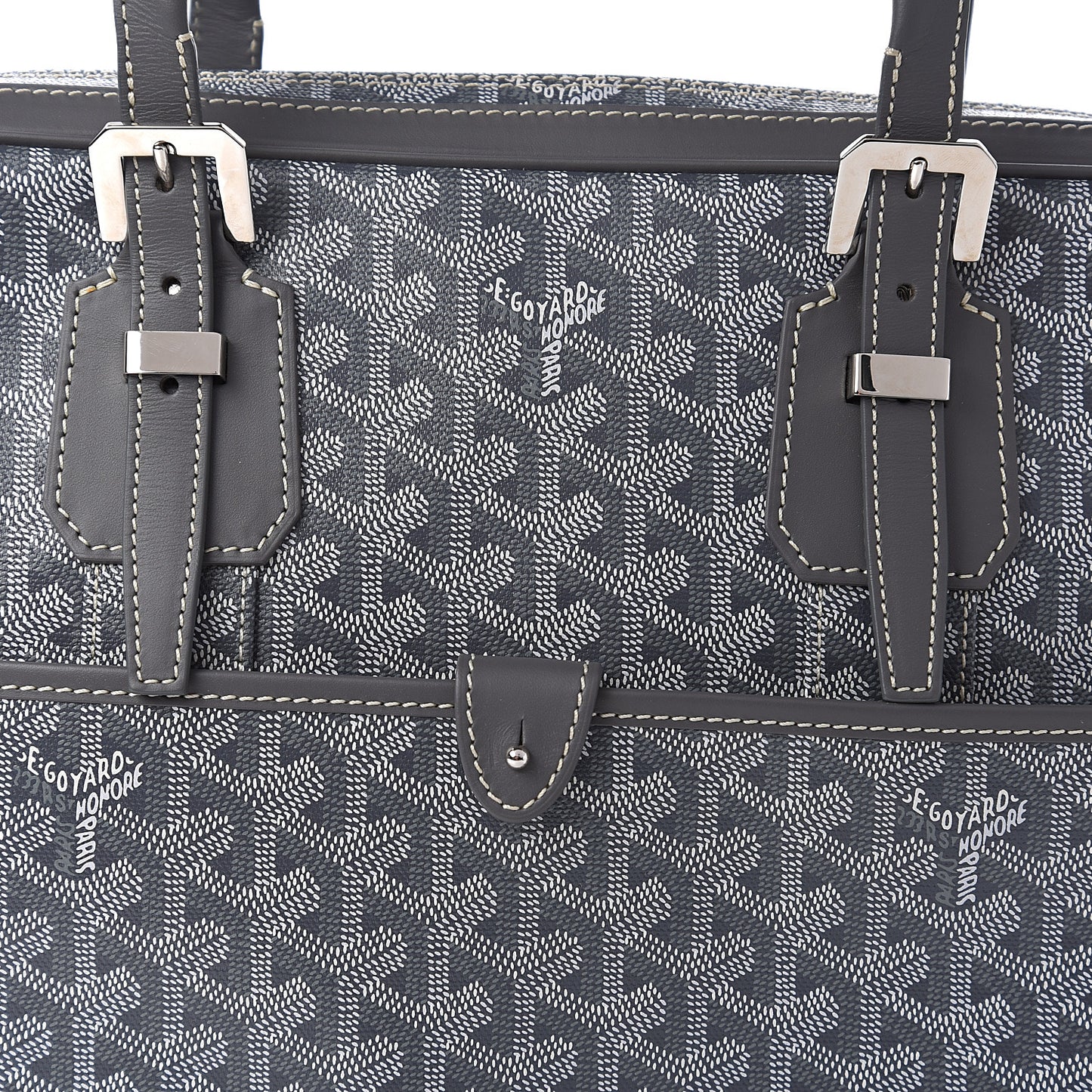 Goyardine Ambassade PM Briefcase Grey