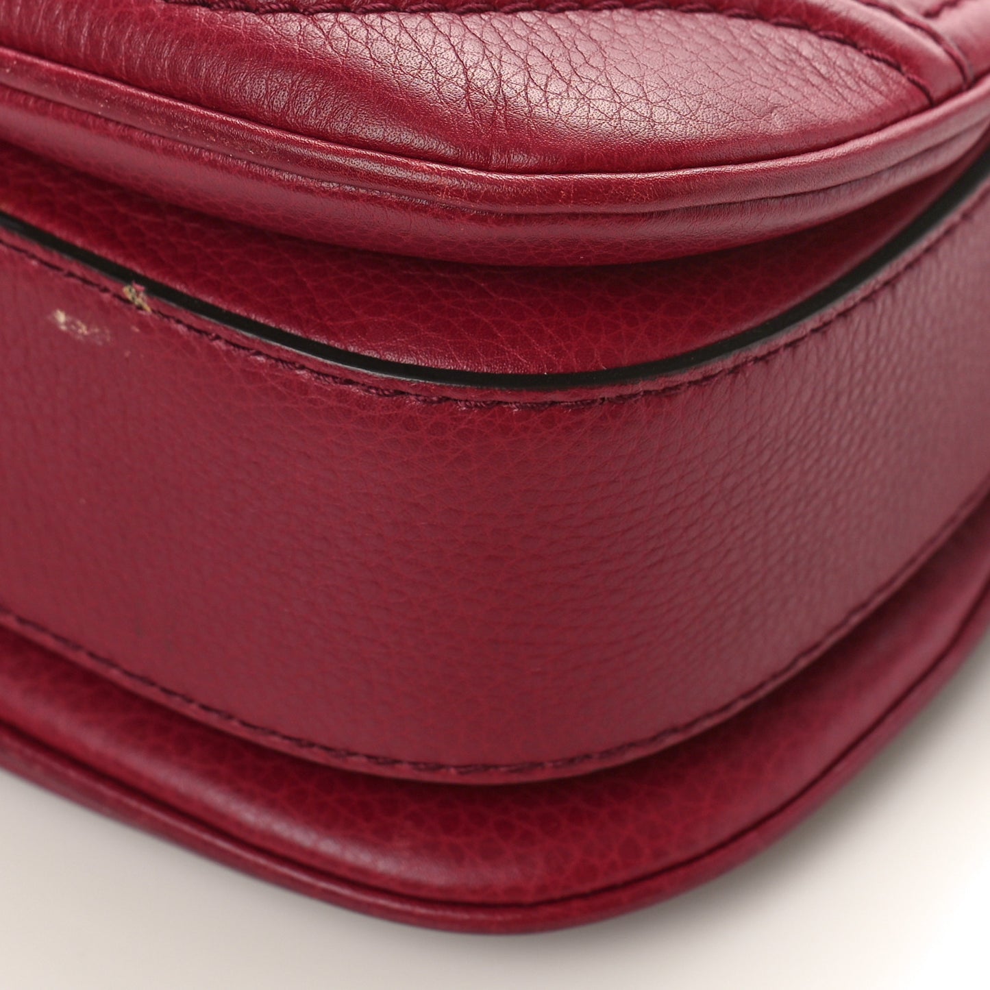 Calfskin Small New Bamboo Top Handle Bag Red