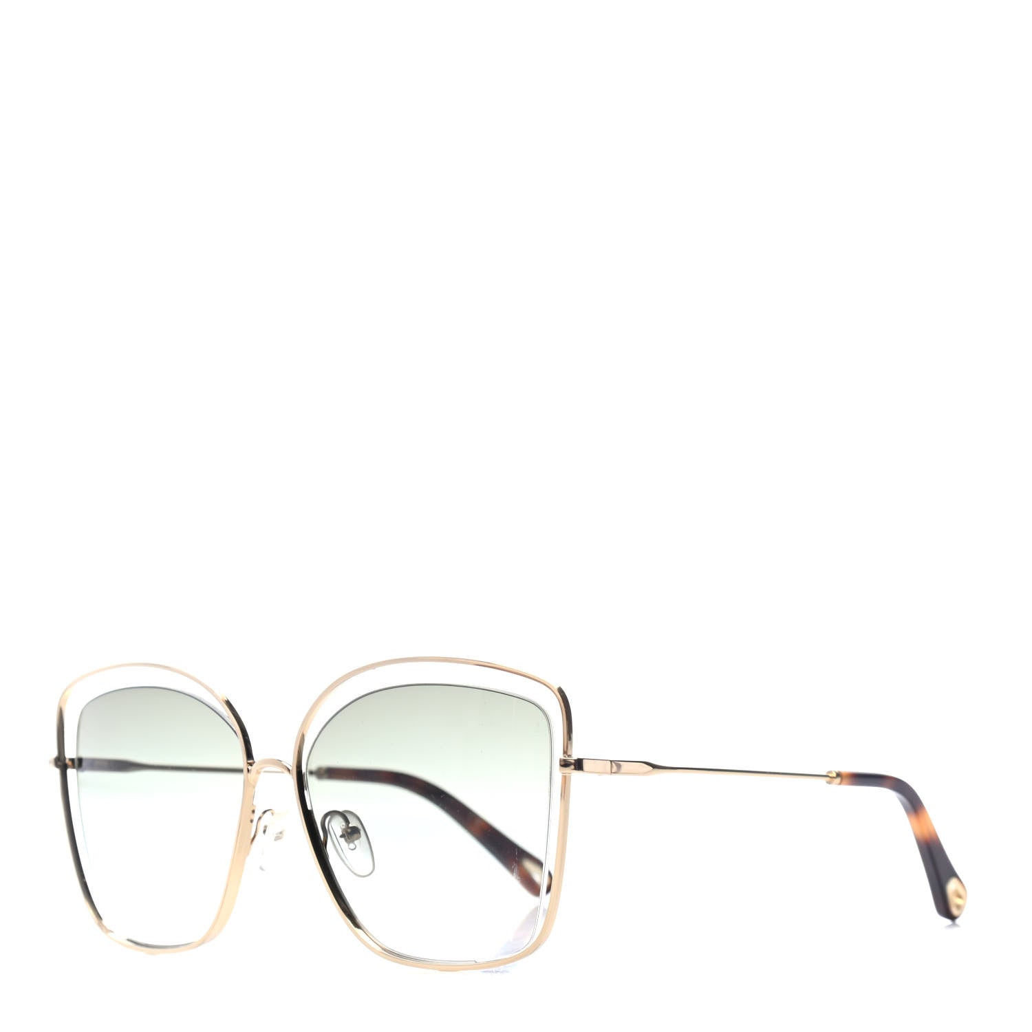 Chloe Poppy Cutout Square Sunglasses CE133S Havana Brown 1 of 4